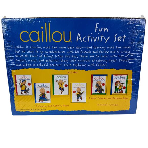 Caillou Fun Activity Set Coloring Books & Crayons PBS 2003 Modern Publishing - Picture 2 of 6